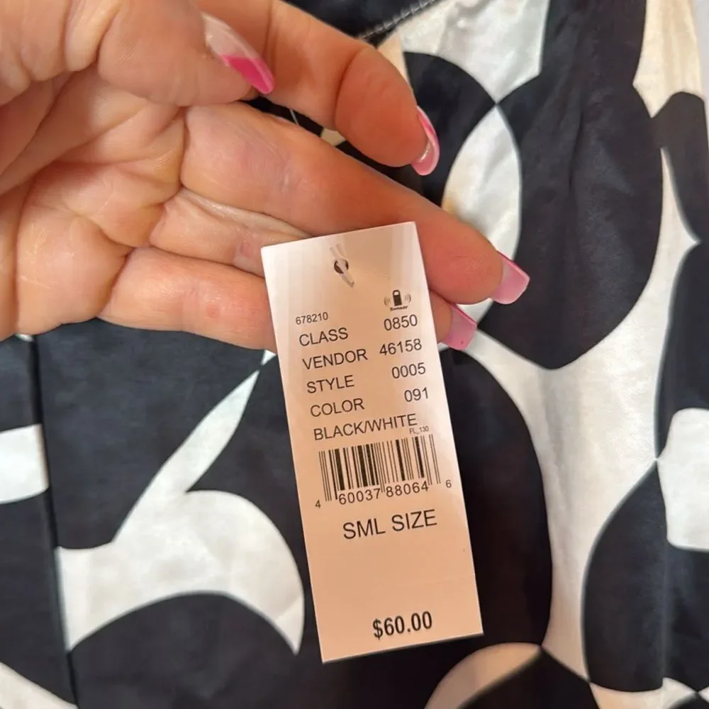 PacSun Y2K Ryan‎ Destiny Black And White Satin Abstract Pants. Size Small.